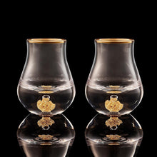 Load image into Gallery viewer, 【2025 New Design】DUJUST Elegant Curvaceous Shot Glass(1.5oz), Crystal Shot Glass Set Decorated with 24K Gold Leaf Flakes BPA-Free & Lead-Free, Perfect for Décor & Collection, Gift Choices - 2 pcs
