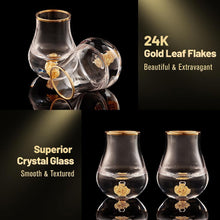 Load image into Gallery viewer, 【2025 New Design】DUJUST Elegant Curvaceous Shot Glass(1.5oz), Crystal Shot Glass Set Decorated with 24K Gold Leaf Flakes BPA-Free & Lead-Free, Perfect for Décor & Collection, Gift Choices - 2 pcs