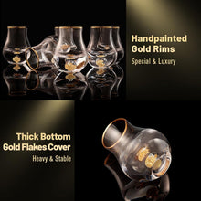 Load image into Gallery viewer, 【2025 New Design】DUJUST Elegant Curvaceous Shot Glass(1.5oz), Crystal Shot Glass Set Decorated with 24K Gold Leaf Flakes BPA-Free & Lead-Free, Perfect for Décor & Collection, Gift Choices - 2 pcs
