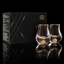 Load image into Gallery viewer, 【2025 New Design】DUJUST Elegant Curvaceous Shot Glass(1.5oz), Crystal Shot Glass Set Decorated with 24K Gold Leaf Flakes BPA-Free & Lead-Free, Perfect for Décor & Collection, Gift Choices - 2 pcs