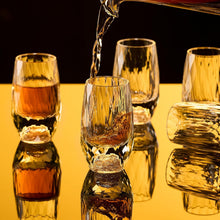 Load image into Gallery viewer, DUJUST Shot Glasses with Diamond Design (1.5oz), Crystal Shot Glass Set Decorated with 24K Gold Leaf Flakes, Luxury Shot Cups, BPA-Free & Lead-Free, Perfect for Décor & Collection - 6 pcs