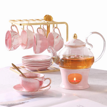 Load image into Gallery viewer, Pink Marble Tea Set of 6