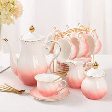 Load image into Gallery viewer, DUJUST 22 pcs Porcelain Tea Set - Gradient Pink