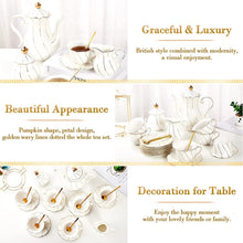 Load image into Gallery viewer, DUJUST 22 pcs White Porcelain Tea Set