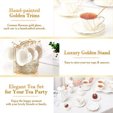 Load image into Gallery viewer, DUJUST 22 pcs White Porcelain Tea Set