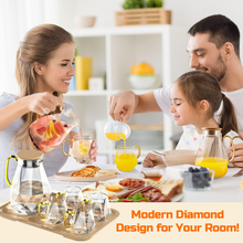 Load image into Gallery viewer, DUJUST Glass Pitcher with 4 Cups, 1 Tray