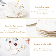 Load image into Gallery viewer, DUJUST 20 pcs Tea Set of 6 with Tea Tray & Spoons