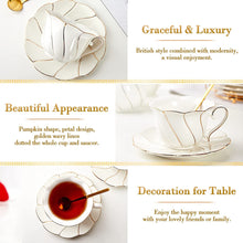 Load image into Gallery viewer, 3 pcs Porcelain Tea Cup and Saucer Set with Tea Spoon