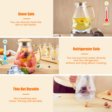 Load image into Gallery viewer, DUJUST Glass Pitcher with 4 Cups, 1 Tray