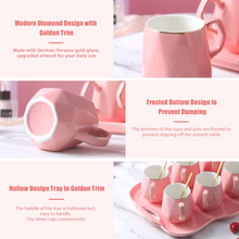 Load image into Gallery viewer, Diamond Design Tea Set of 6