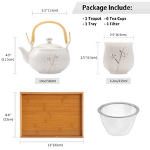 Load image into Gallery viewer, Japanese Tea Set  (white)