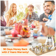 Load image into Gallery viewer, DUJUST Glass Pitcher with 4 Cups, 1 Tray