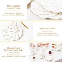 Load image into Gallery viewer, DUJUST 6 pcs Tea Ceramic Saucers 6 inch