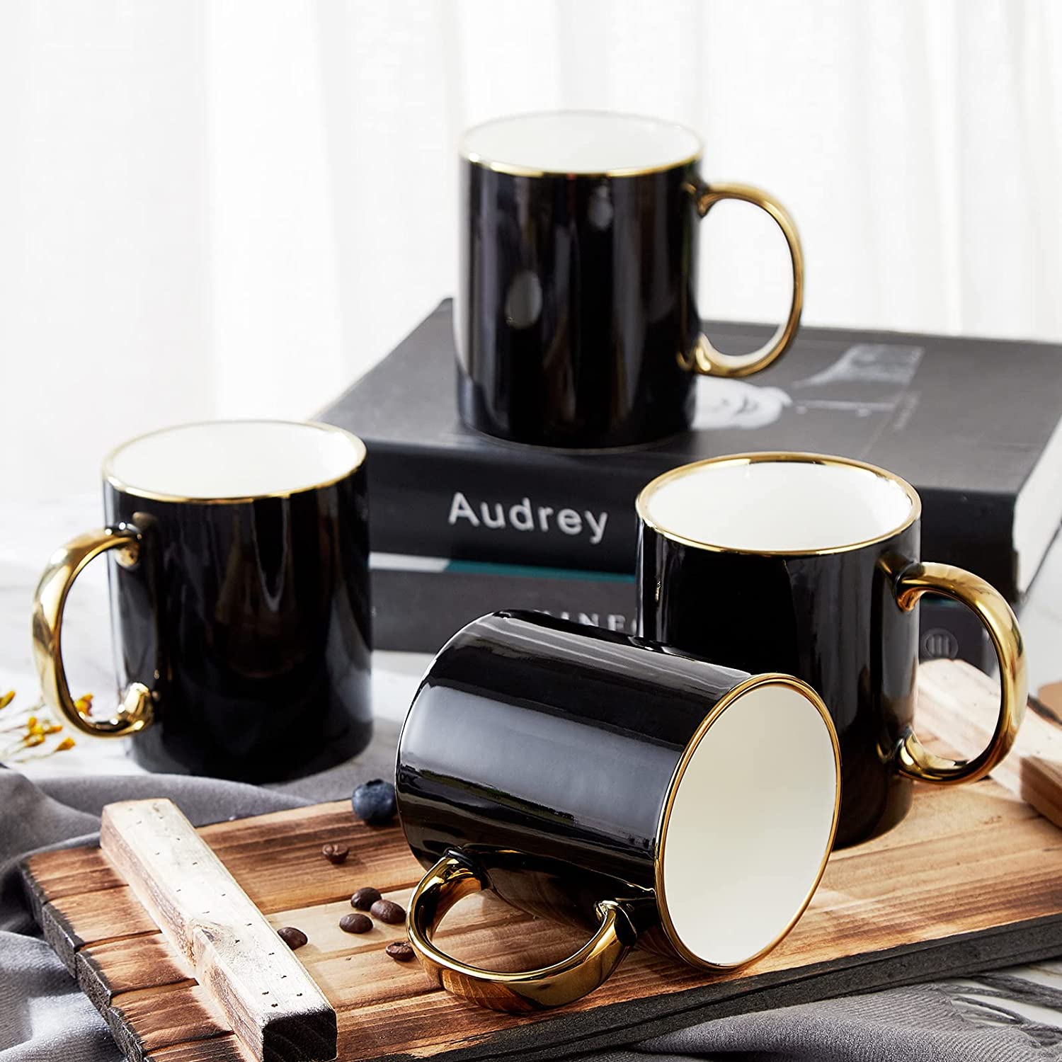 Black Coffee Mug Set of 4(16oz) – dujustware