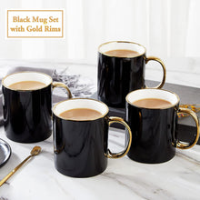 Load image into Gallery viewer, Black Coffee Mug Set of 4(16oz)