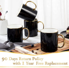 Load image into Gallery viewer, Black Coffee Mug Set of 4(16oz)