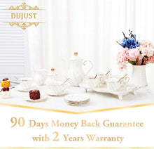 Load image into Gallery viewer, DUJUST 6 pcs Tea Ceramic Saucers 6 inch