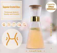 Load image into Gallery viewer, Glass Carafe with Lid (34oz)