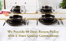 Load image into Gallery viewer, Matte Black Porcelain Dinner Plates of 6, 10.5 inch