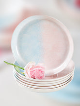 Load image into Gallery viewer, Pastel Pink & Blue Porcelain Dinner Plates of 6