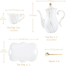 Load image into Gallery viewer, Luxury White Tea Set of 6
