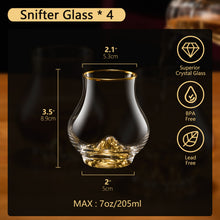 Load image into Gallery viewer, DUJUST Curvaceous Whiskey Glasses Set of 4 (7oz/205ml)
