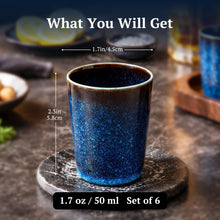 Load image into Gallery viewer, DUJUST Unique Kiln-Altered Glaze Shot Glass Set (1.7oz/50ml) - 6pcs
