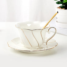 Load image into Gallery viewer, 3 pcs Porcelain Tea Cup and Saucer Set with Tea Spoon
