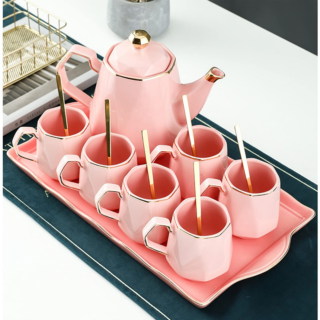 Diamond Design Tea Set of 6