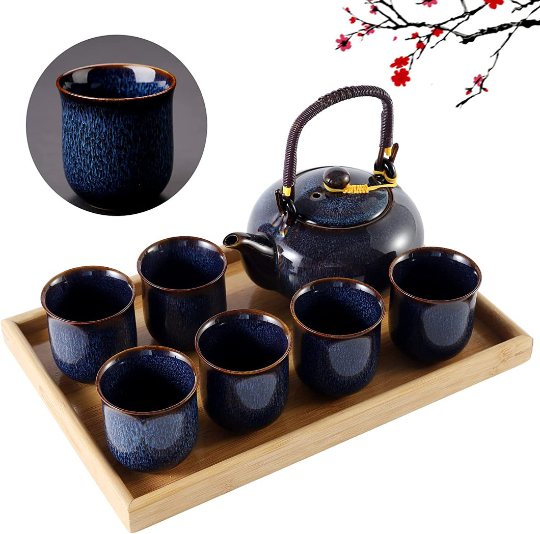 Japanese Tea Set  (Dark Blue)