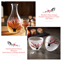 Load image into Gallery viewer, Japanese Sake Set (Handcraft Pink Cherry)
