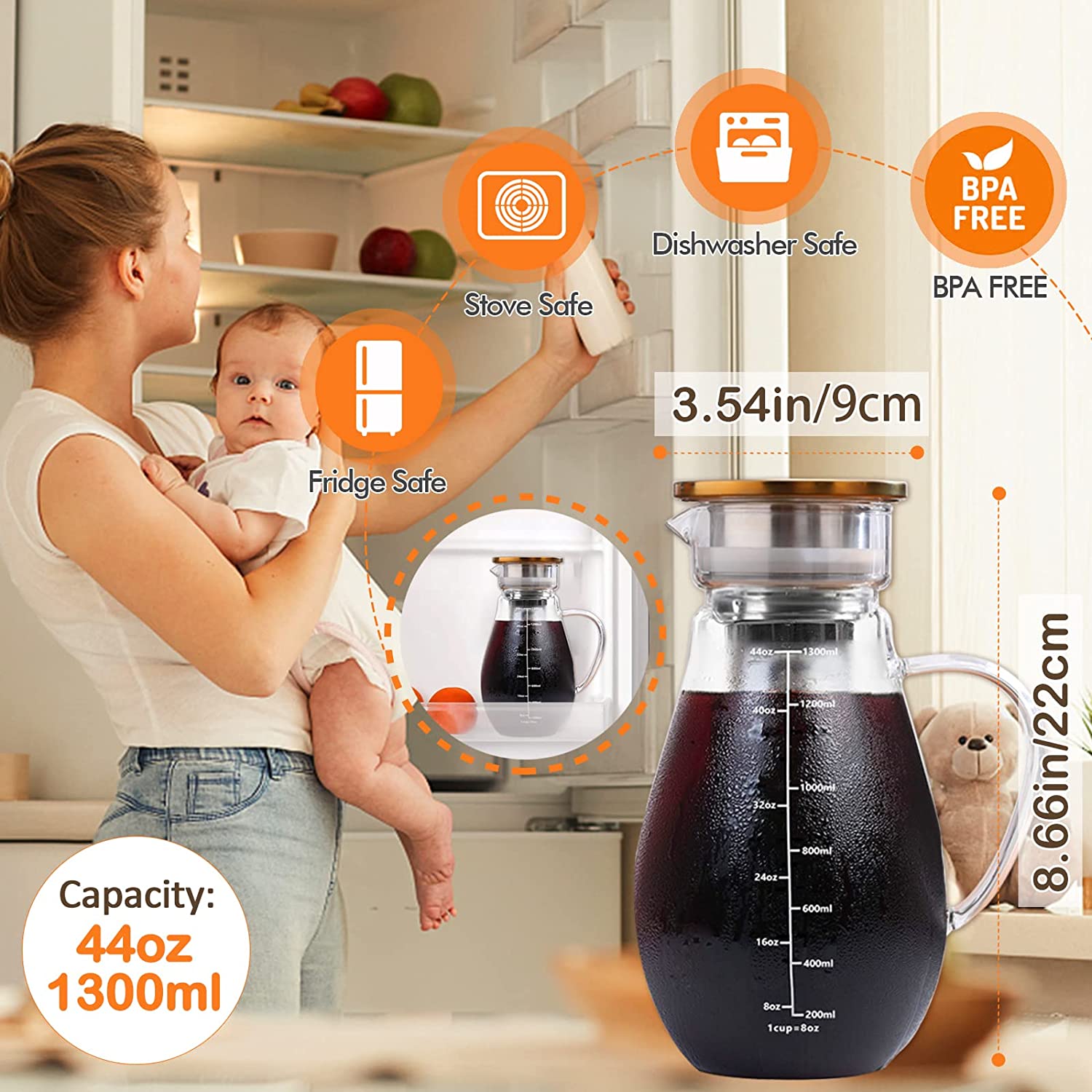 Flash Cold Brew Coffee Maker Grey. The Seasoned Home
