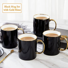 Load image into Gallery viewer, Black Coffee Mug Set of 4(16oz)
