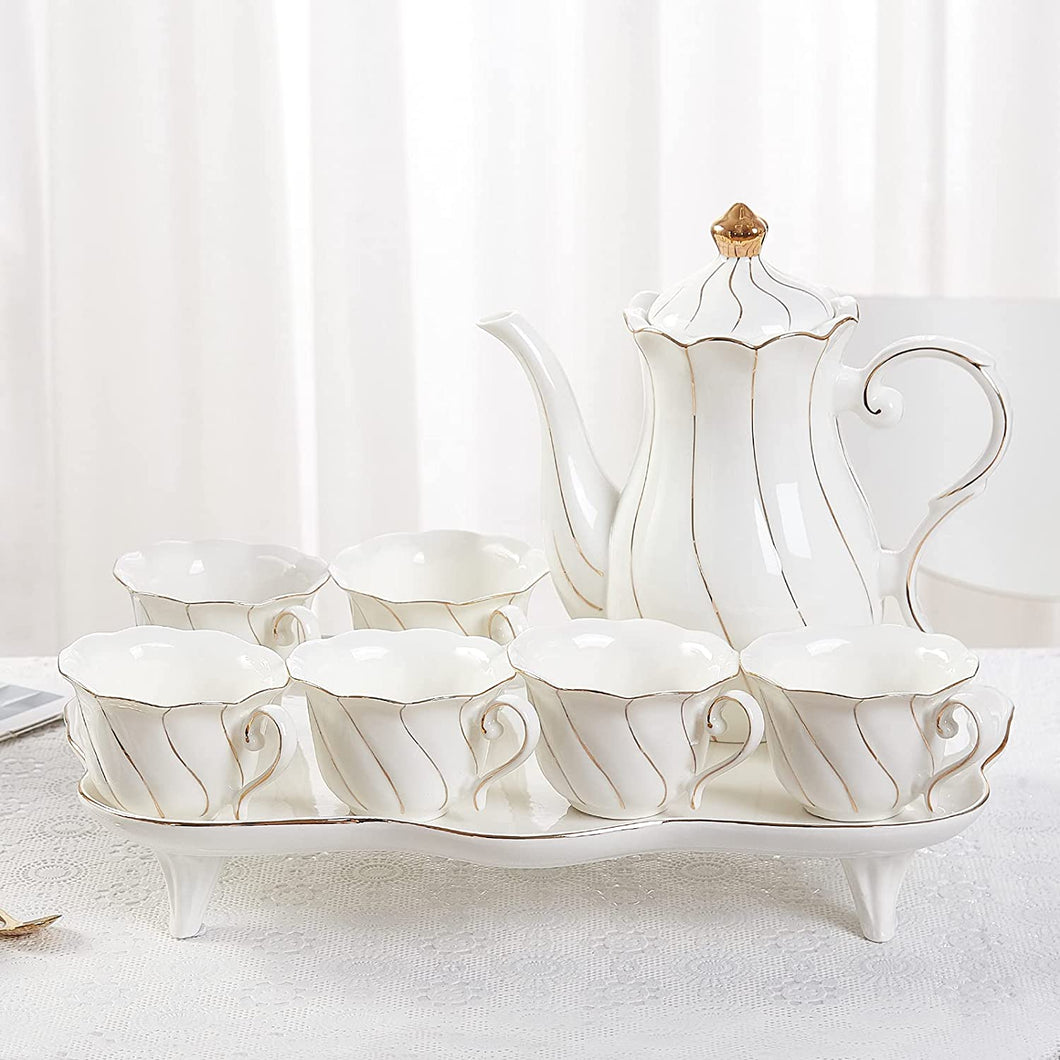 Luxury White Tea Set of 6